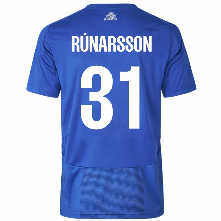 Vaikiškas Runar Alex Runarsson #31 Balta Mėlyna Išvykos Marškinėliai 2024/25 T-Shirt