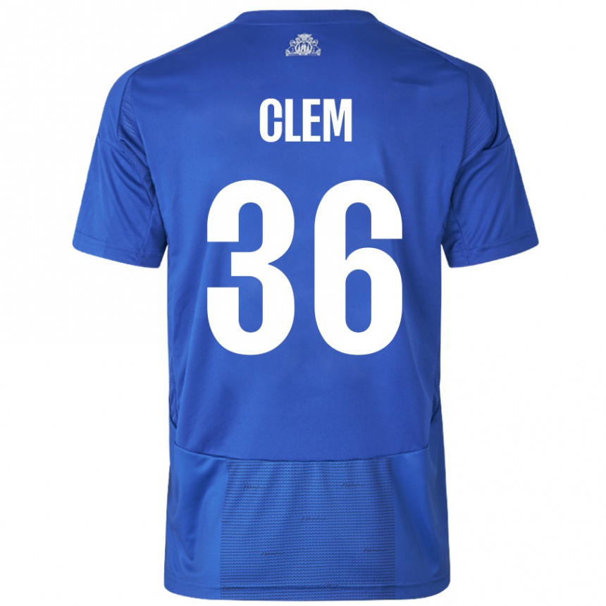 Vaikiškas William Clem #36 Balta Mėlyna Išvykos Marškinėliai 2024/25 T-Shirt