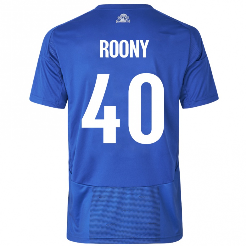 Vaikiškas Roony Bardghji #40 Balta Mėlyna Išvykos Marškinėliai 2024/25 T-Shirt