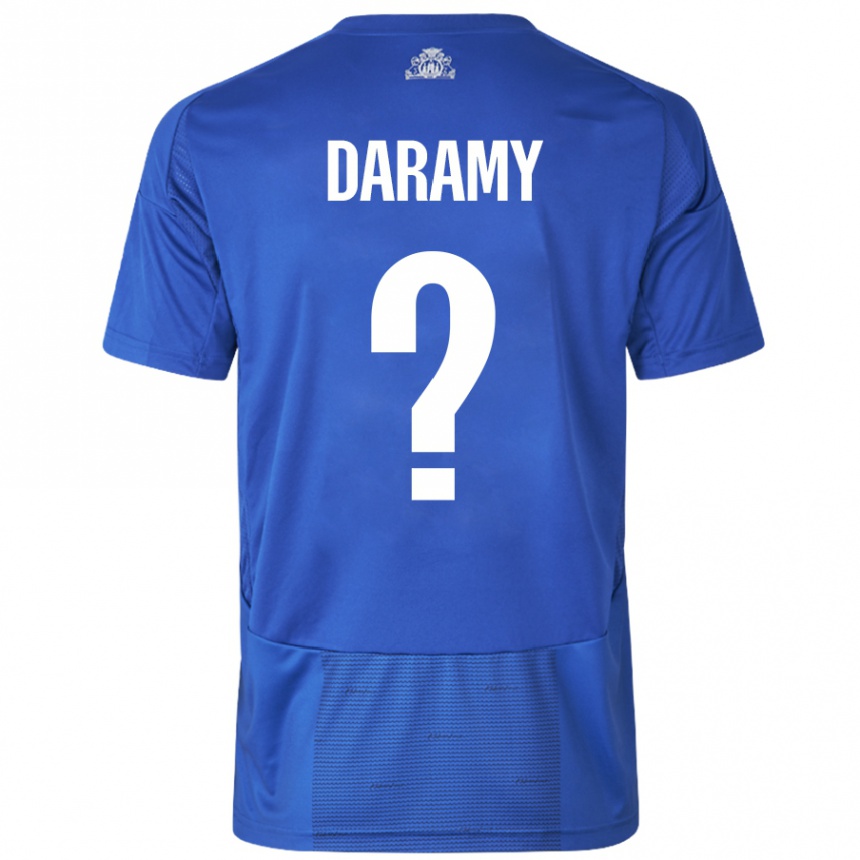 Vaikiškas Abdul Daramy #0 Balta Mėlyna Išvykos Marškinėliai 2024/25 T-Shirt