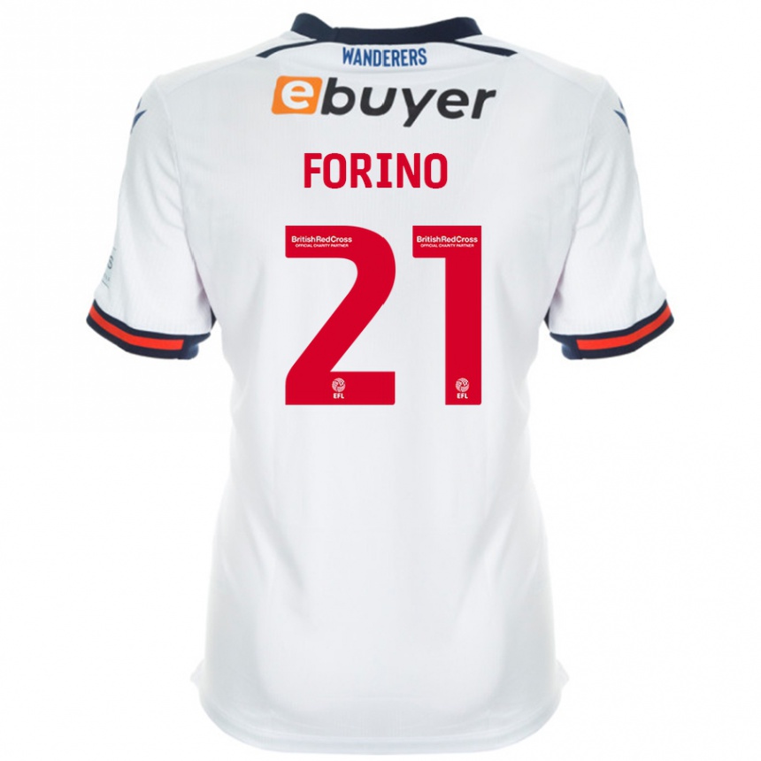 Vyrai Chris Forino #21 Baltas Namų Marškinėliai 2024/25 T-Shirt