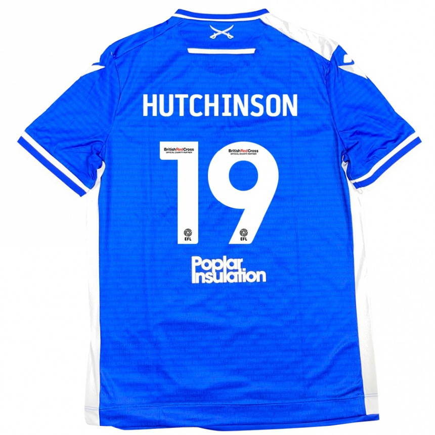 Vyrai Isaac Hutchinson #19 Mėlyna Balta Namų Marškinėliai 2024/25 T-Shirt