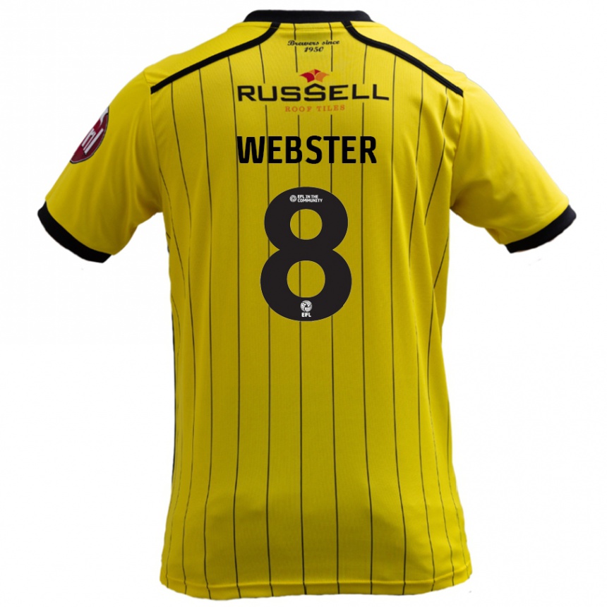 Vyrai Charlie Webster #8 Geltona Namų Marškinėliai 2024/25 T-Shirt