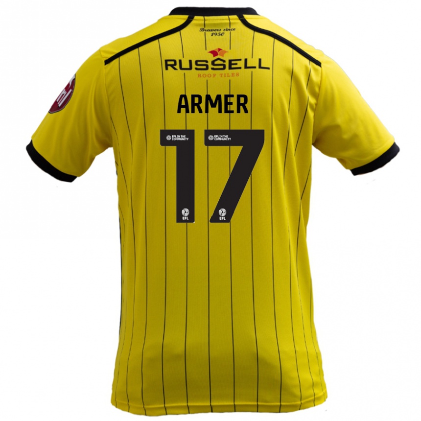 Vyrai Jack Armer #17 Geltona Namų Marškinėliai 2024/25 T-Shirt