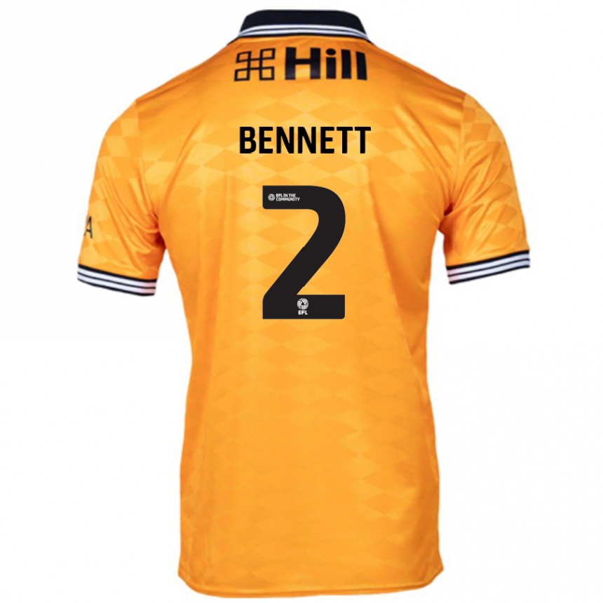 Vyrai Liam Bennett #2 Oranžinė Namų Marškinėliai 2024/25 T-Shirt