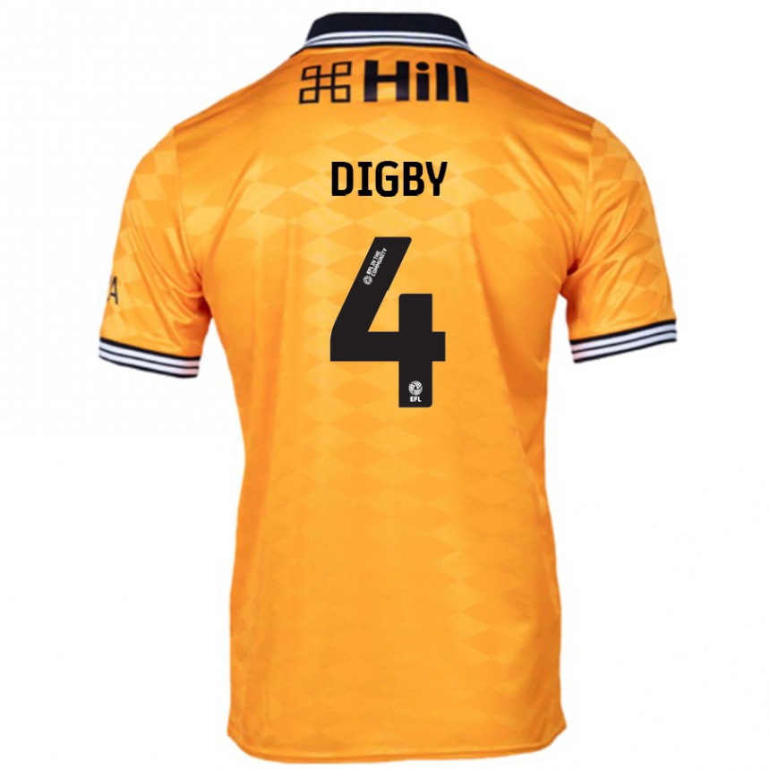 Vyrai Paul Digby #4 Oranžinė Namų Marškinėliai 2024/25 T-Shirt