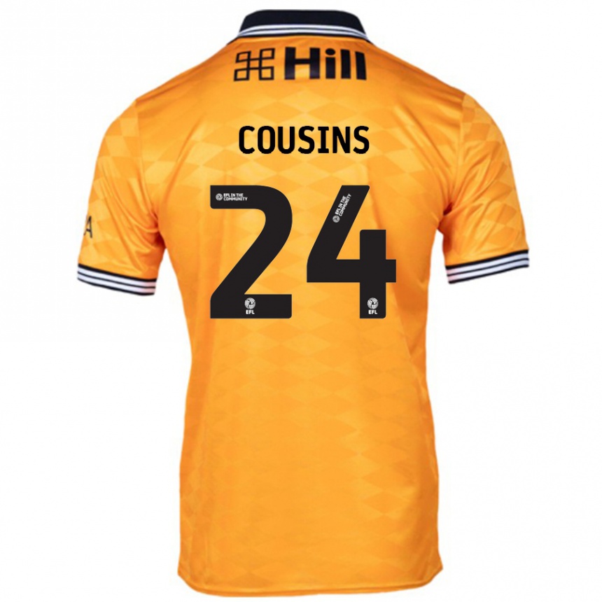 Vyrai Jordan Cousins #24 Oranžinė Namų Marškinėliai 2024/25 T-Shirt