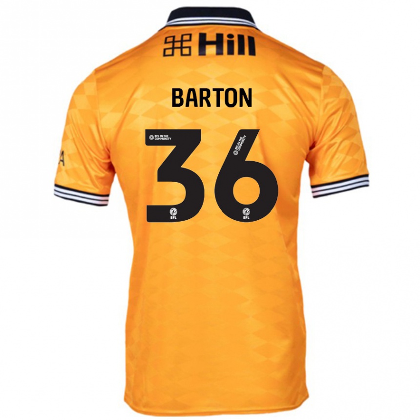 Vyrai Dan Barton #36 Oranžinė Namų Marškinėliai 2024/25 T-Shirt