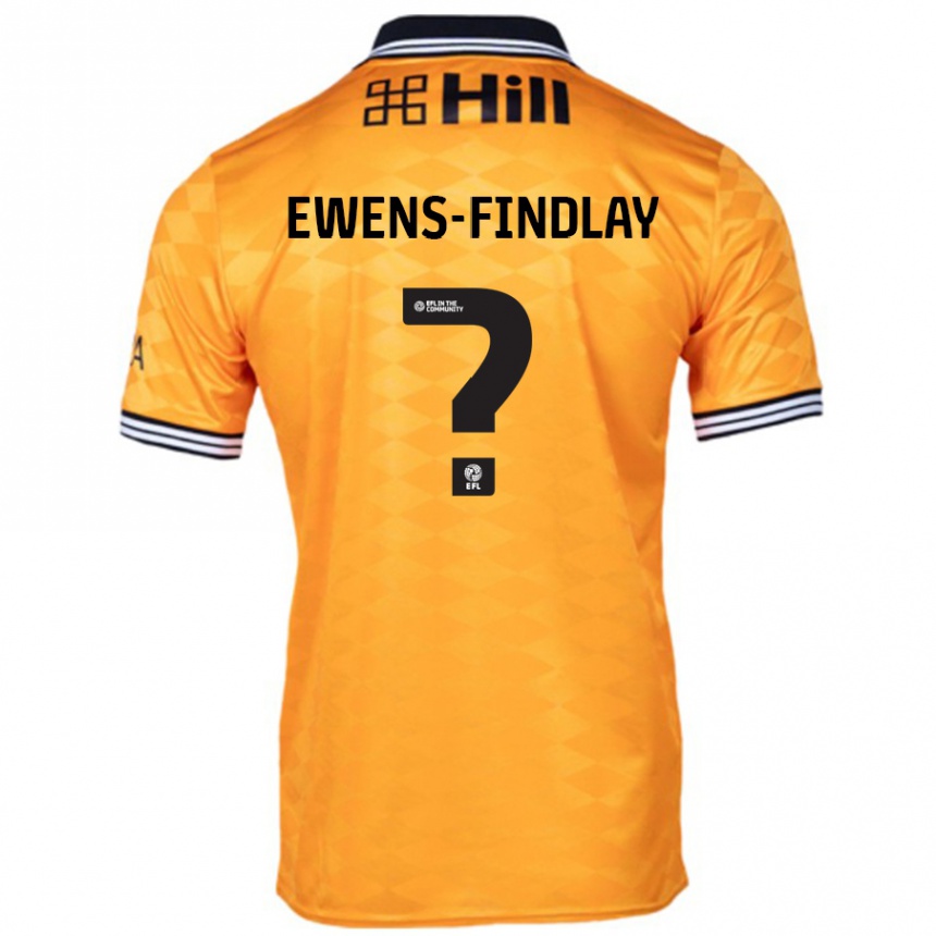 Vyrai Ty Ewens-Findlay #0 Oranžinė Namų Marškinėliai 2024/25 T-Shirt