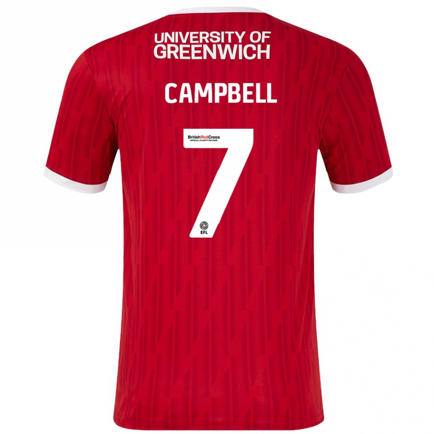 Vyrai Tyreece Campbell #7 Raudona Balta Namų Marškinėliai 2024/25 T-Shirt