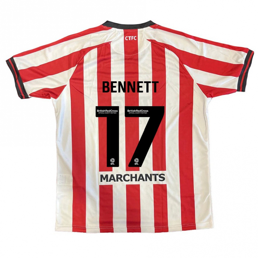 Vyrai Scot Bennett #17 Raudona Balta Namų Marškinėliai 2024/25 T-Shirt