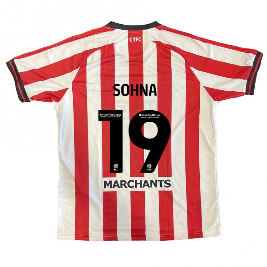 Vyrai Harrison Sohna #19 Raudona Balta Namų Marškinėliai 2024/25 T-Shirt