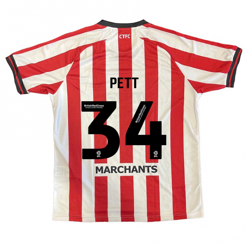 Vyrai Tom Pett #34 Raudona Balta Namų Marškinėliai 2024/25 T-Shirt