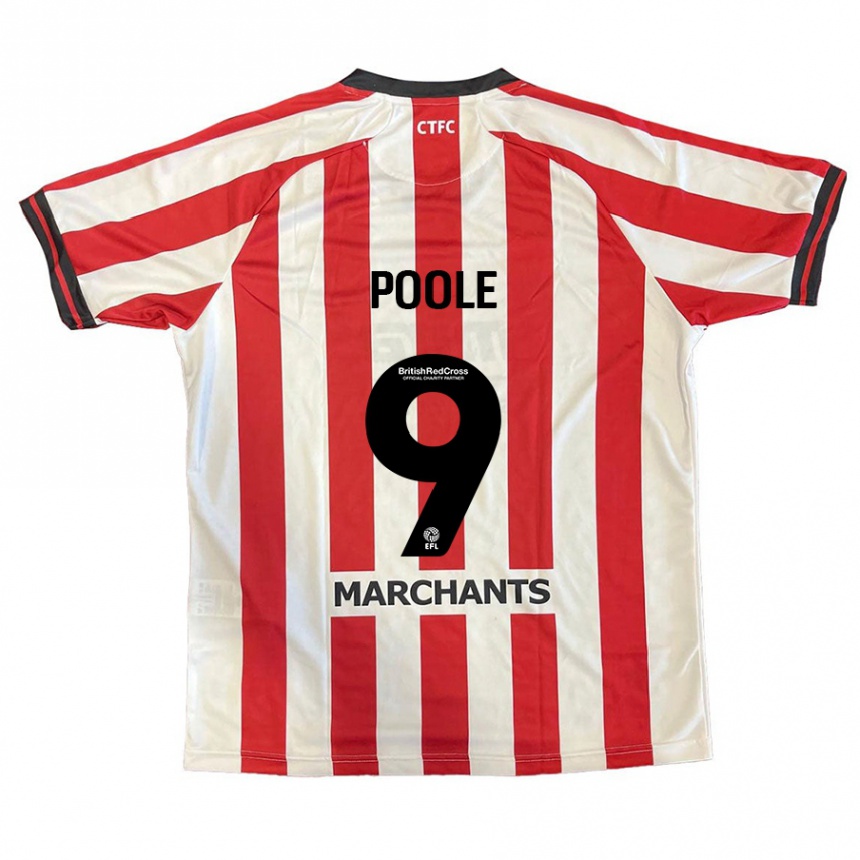 Vyrai Phoebie Poole #9 Raudona Balta Namų Marškinėliai 2024/25 T-Shirt