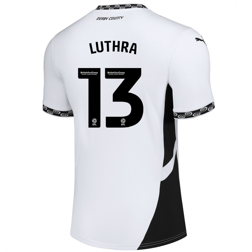 Vyrai Rohan Luthra #13 Balta Juoda Namų Marškinėliai 2024/25 T-Shirt