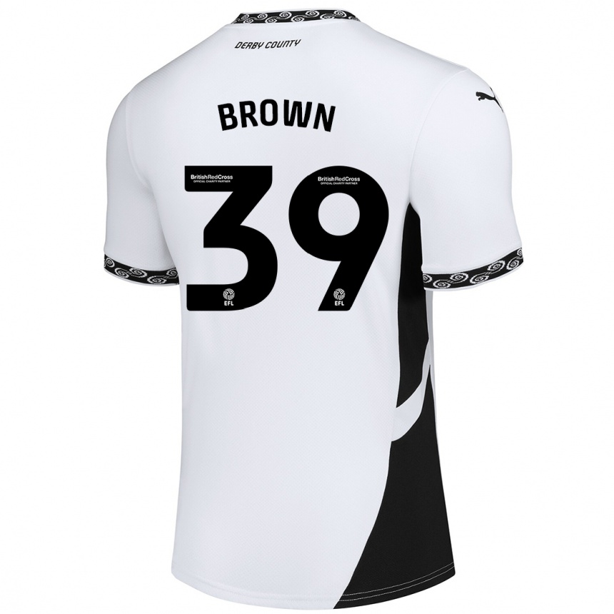 Vyrai Dajaune Brown #39 Balta Juoda Namų Marškinėliai 2024/25 T-Shirt