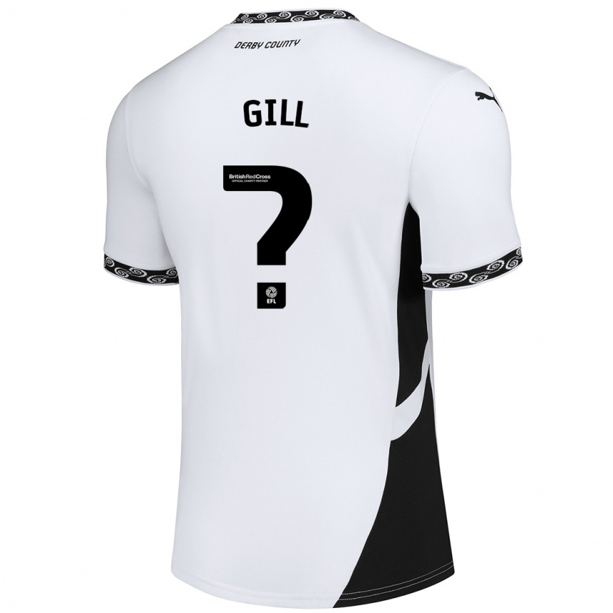 Vyrai Tristan Gill #0 Balta Juoda Namų Marškinėliai 2024/25 T-Shirt