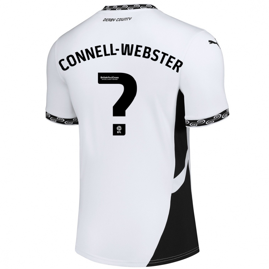 Vyrai Braidy Connell-Webster #0 Balta Juoda Namų Marškinėliai 2024/25 T-Shirt