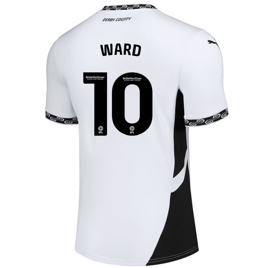 Vyrai Hannah Ward #10 Balta Juoda Namų Marškinėliai 2024/25 T-Shirt