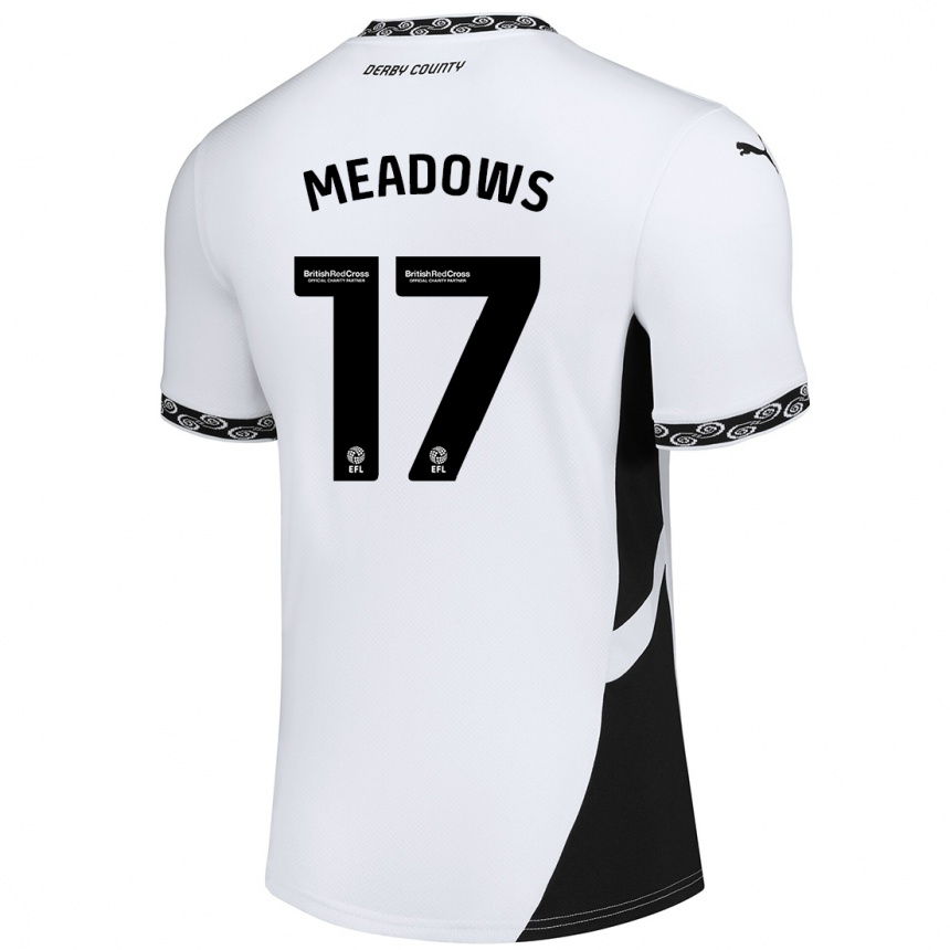 Vyrai Helena Meadows #17 Balta Juoda Namų Marškinėliai 2024/25 T-Shirt