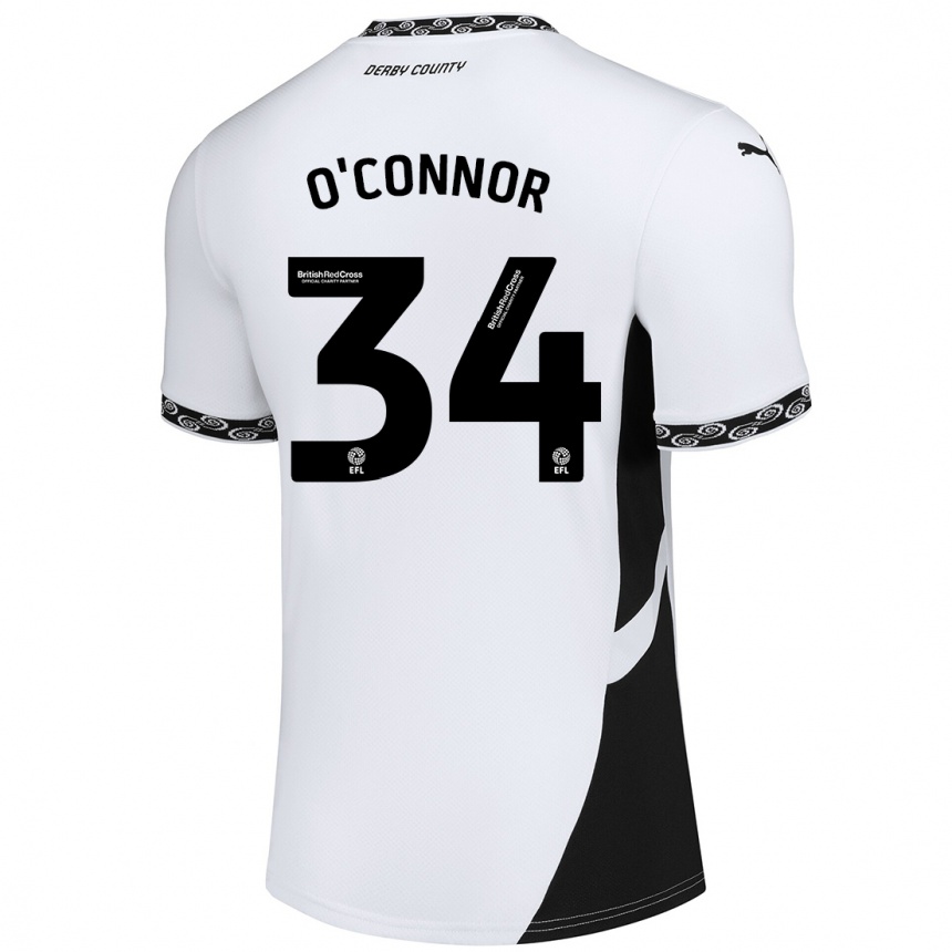 Vyrai Dolcie O'connor #34 Balta Juoda Namų Marškinėliai 2024/25 T-Shirt