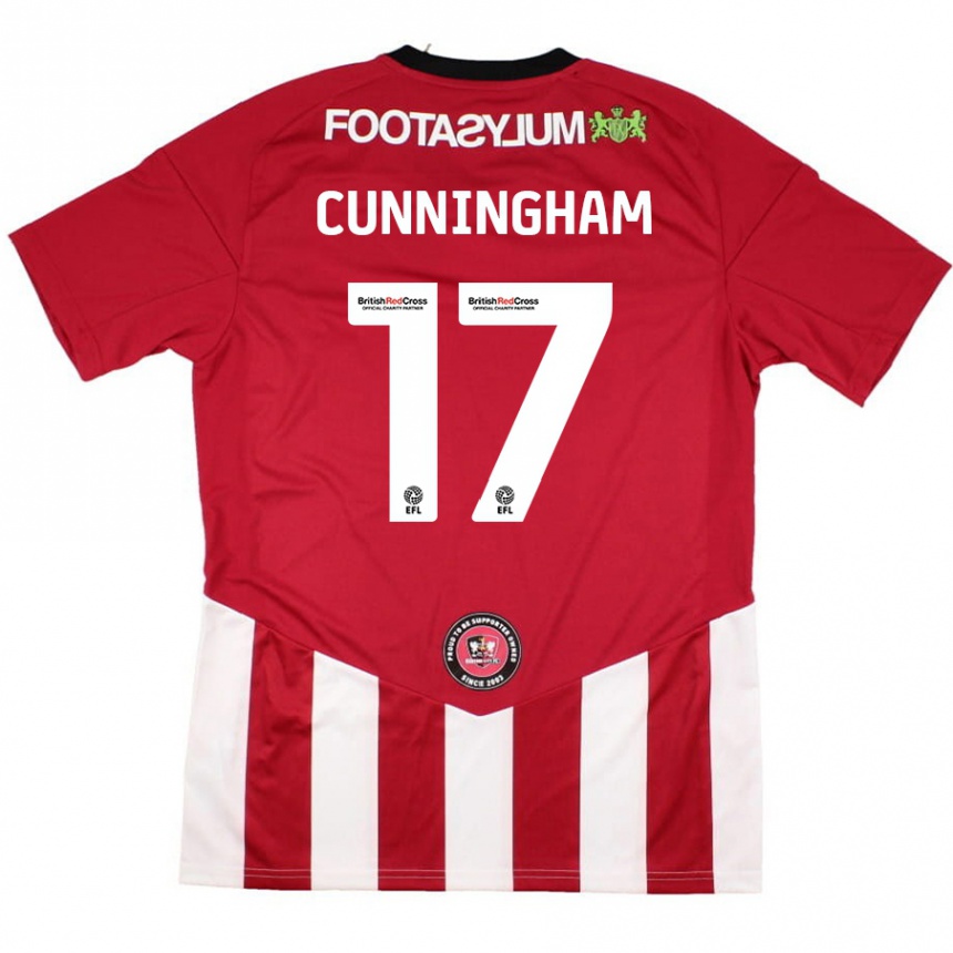 Vyrai Zoe Cunningham #17 Raudona Balta Namų Marškinėliai 2024/25 T-Shirt