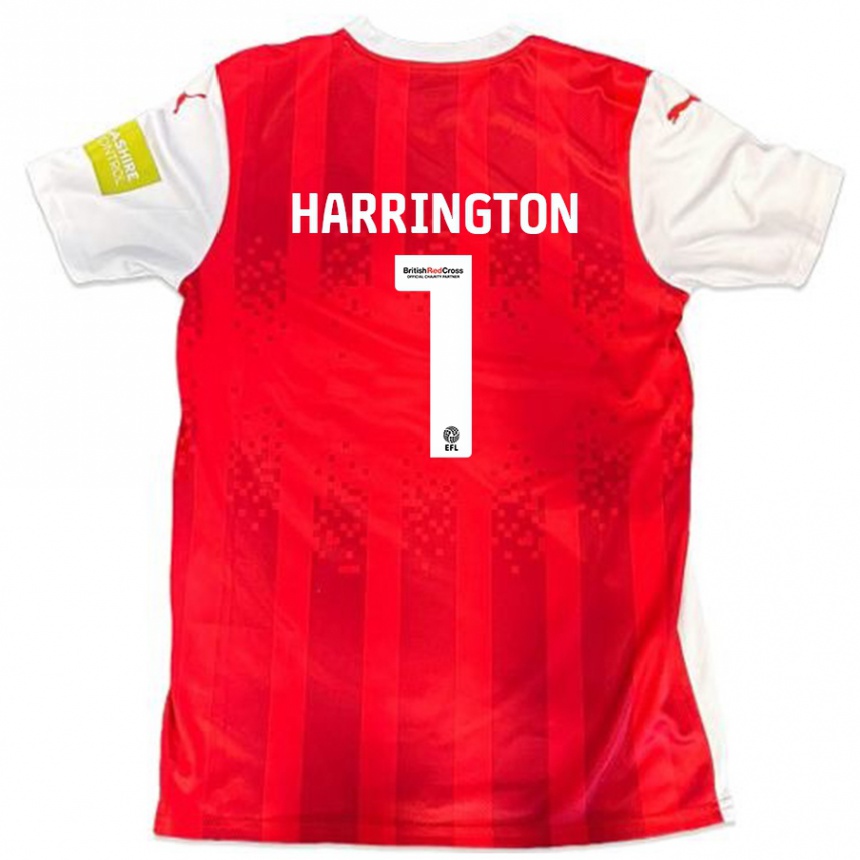 Vyrai David Harrington #1 Raudona Balta Namų Marškinėliai 2024/25 T-Shirt