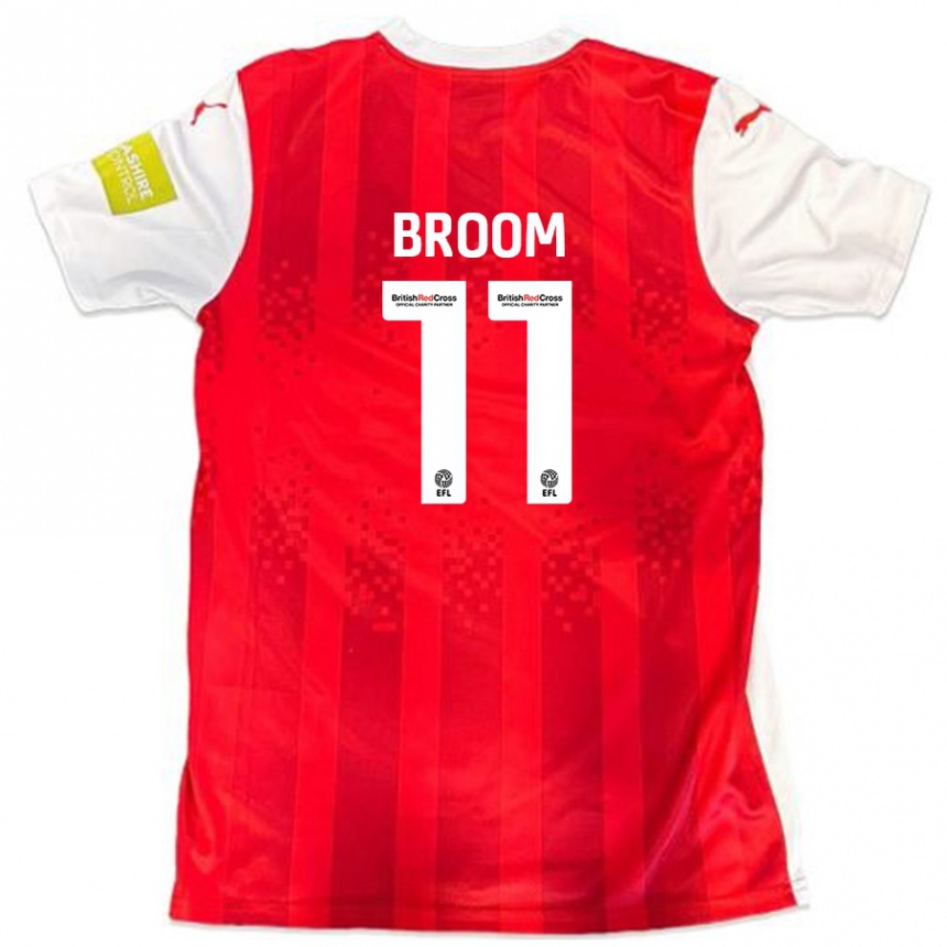 Vyrai Ryan Broom #11 Raudona Balta Namų Marškinėliai 2024/25 T-Shirt