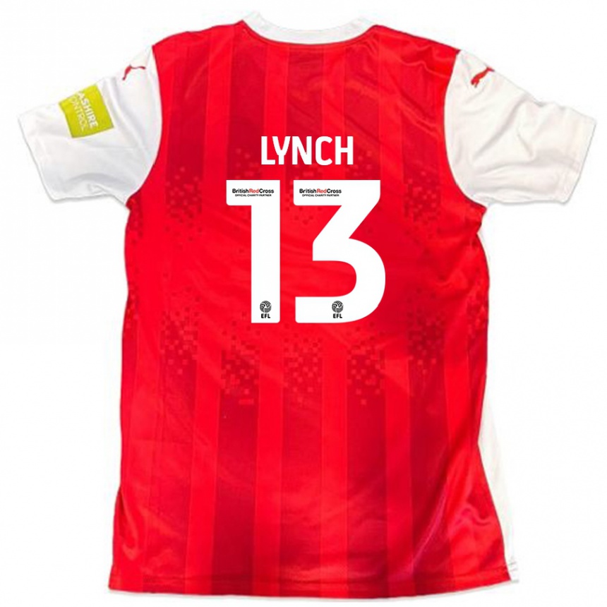 Vyrai Jay Lynch #13 Raudona Balta Namų Marškinėliai 2024/25 T-Shirt