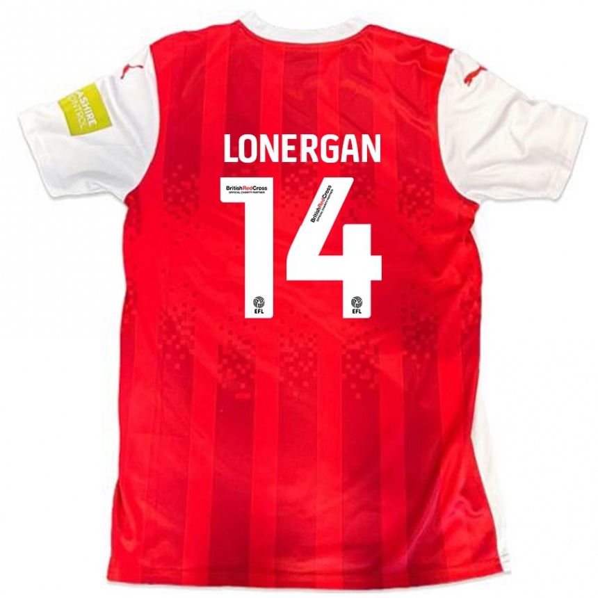 Vyrai Tommy Lonergan #14 Raudona Balta Namų Marškinėliai 2024/25 T-Shirt