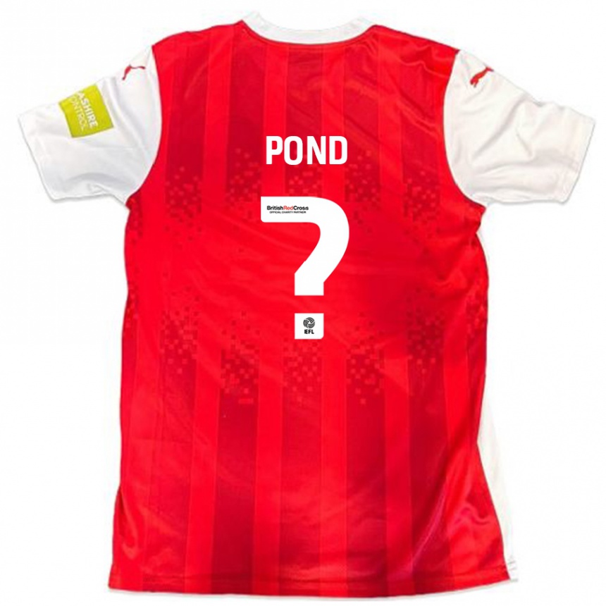 Vyrai Nathan Pond #0 Raudona Balta Namų Marškinėliai 2024/25 T-Shirt