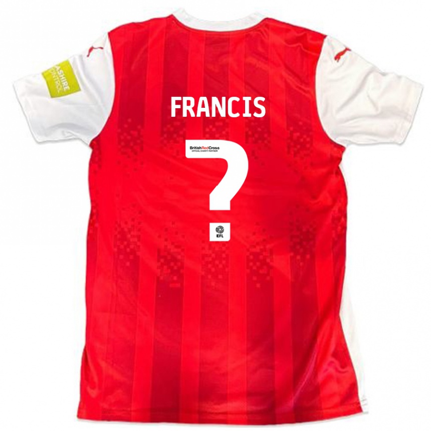 Vyrai Dannen Francis #0 Raudona Balta Namų Marškinėliai 2024/25 T-Shirt