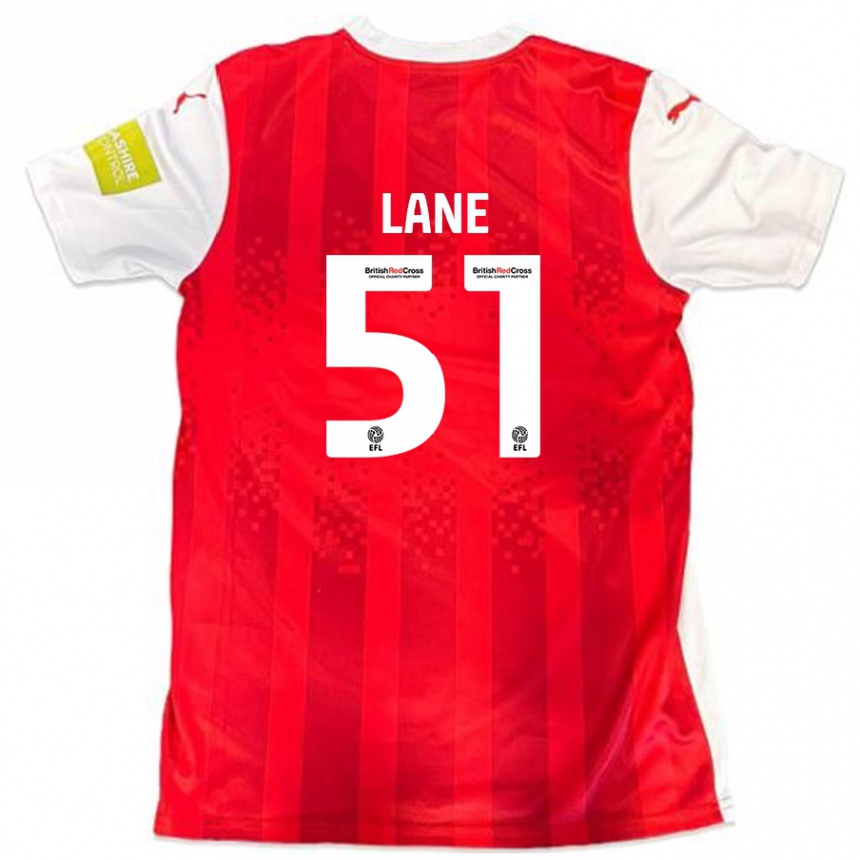 Vyrai Mikey Lane #51 Raudona Balta Namų Marškinėliai 2024/25 T-Shirt