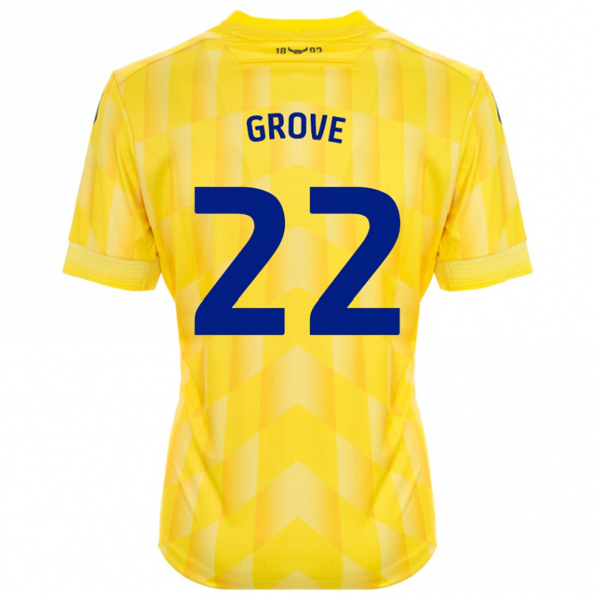 Vyrai Jade Grove #22 Geltona Namų Marškinėliai 2024/25 T-Shirt