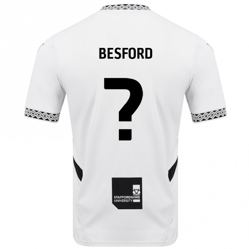 Vyrai Callum Besford #0 Baltas Namų Marškinėliai 2024/25 T-Shirt