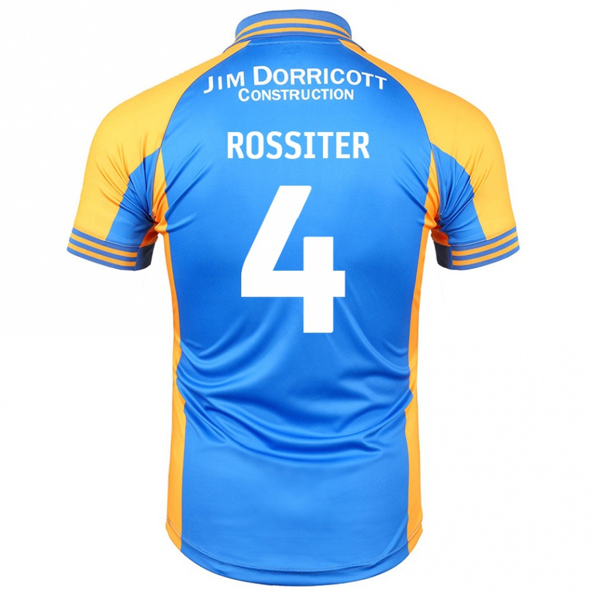 Vyrai Jordan Rossiter #4 Mėlynas Gintaras Namų Marškinėliai 2024/25 T-Shirt