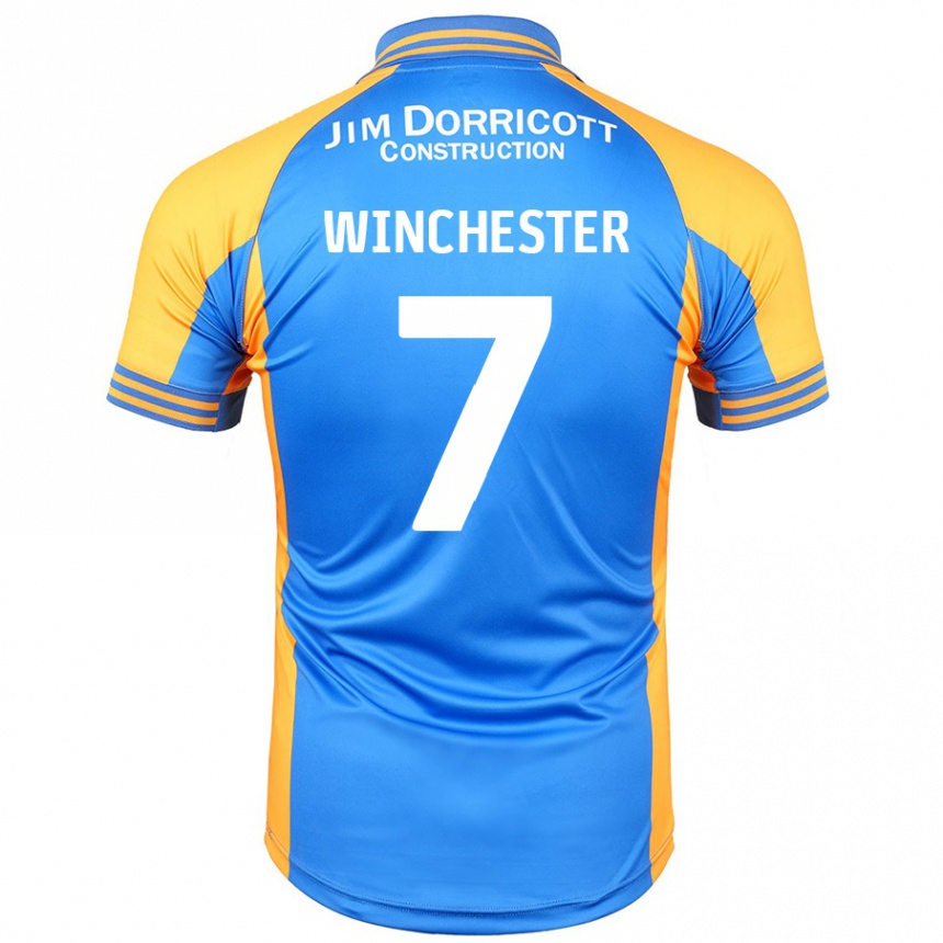 Vyrai Carl Winchester #7 Mėlynas Gintaras Namų Marškinėliai 2024/25 T-Shirt