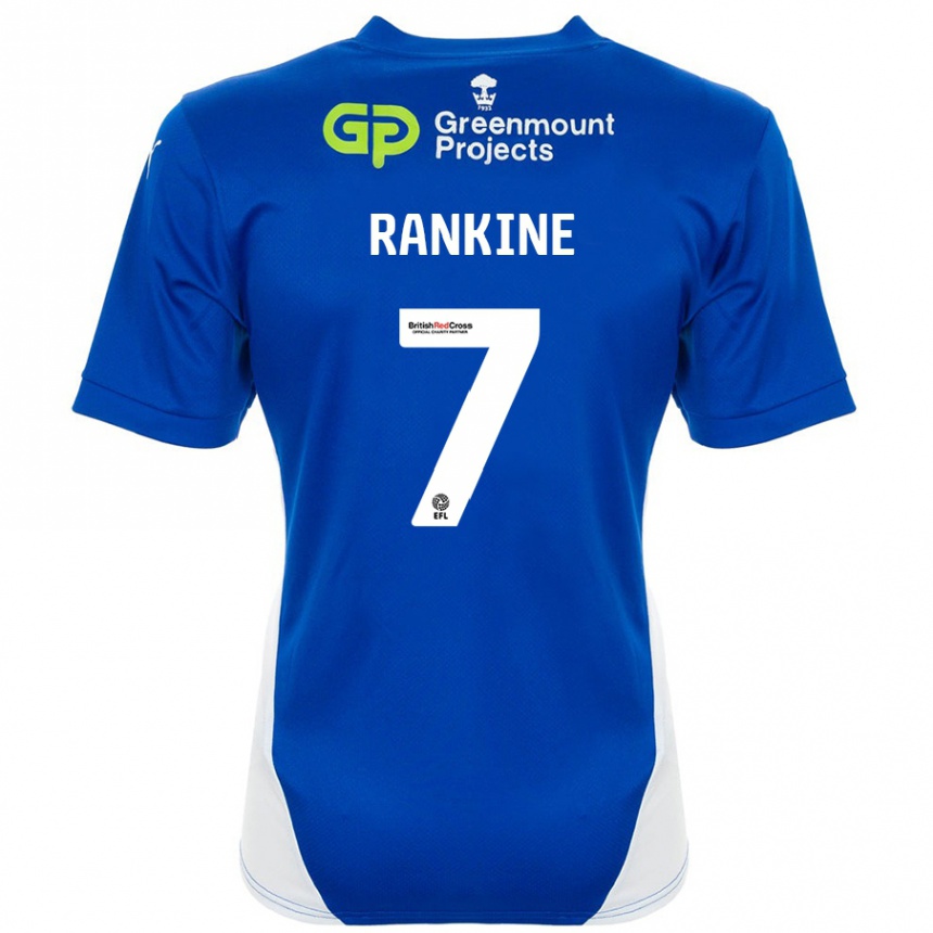 Vyrai Dion Rankine #7 Mėlyna Balta Namų Marškinėliai 2024/25 T-Shirt