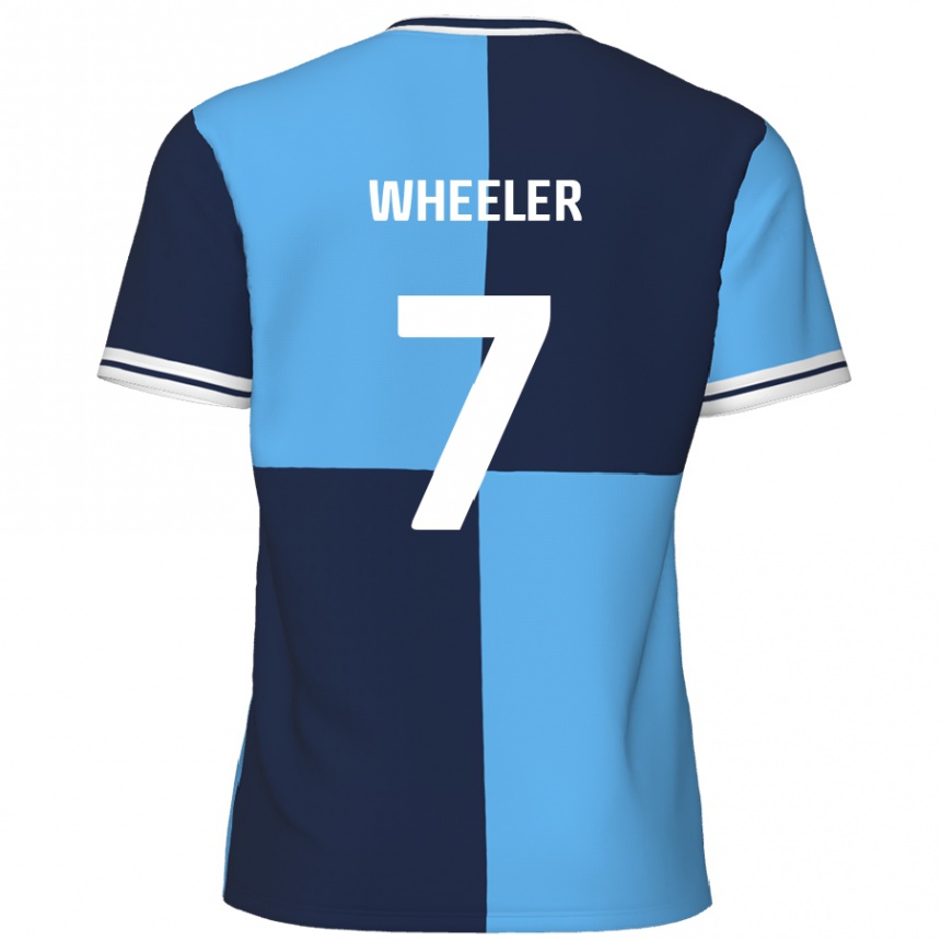 Vyrai David Wheeler #7 Dangaus Mėlyna Tamsiai Mėlyna Namų Marškinėliai 2024/25 T-Shirt