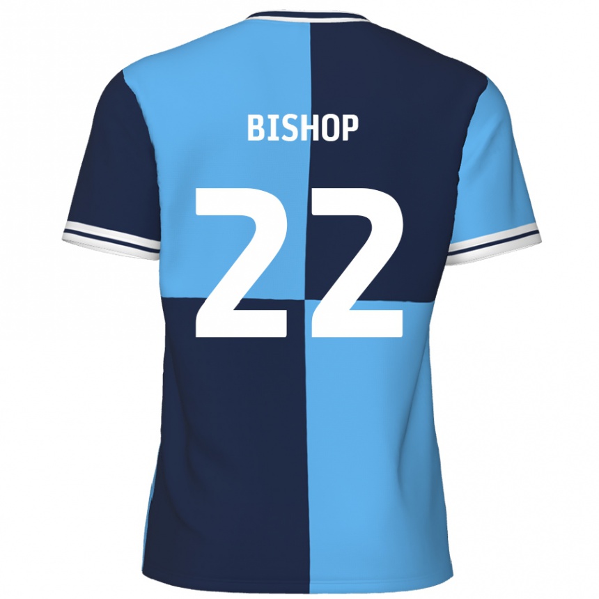 Vyrai Nathan Bishop #22 Dangaus Mėlyna Tamsiai Mėlyna Namų Marškinėliai 2024/25 T-Shirt