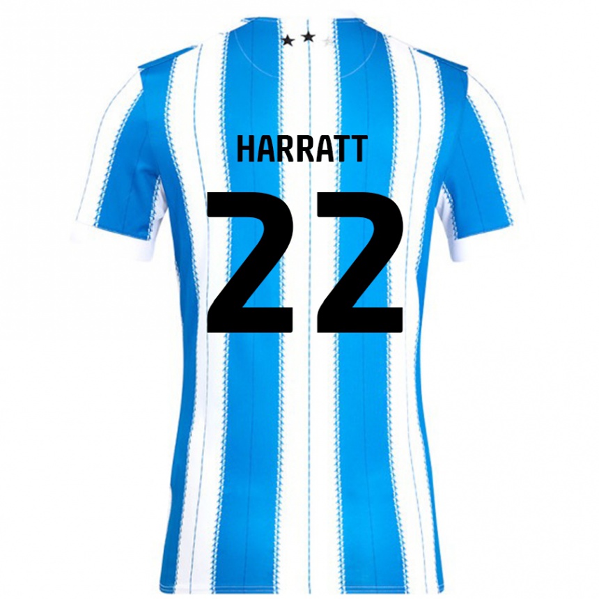 Vyrai Kian Harratt #22 Mėlyna Balta Namų Marškinėliai 2024/25 T-Shirt