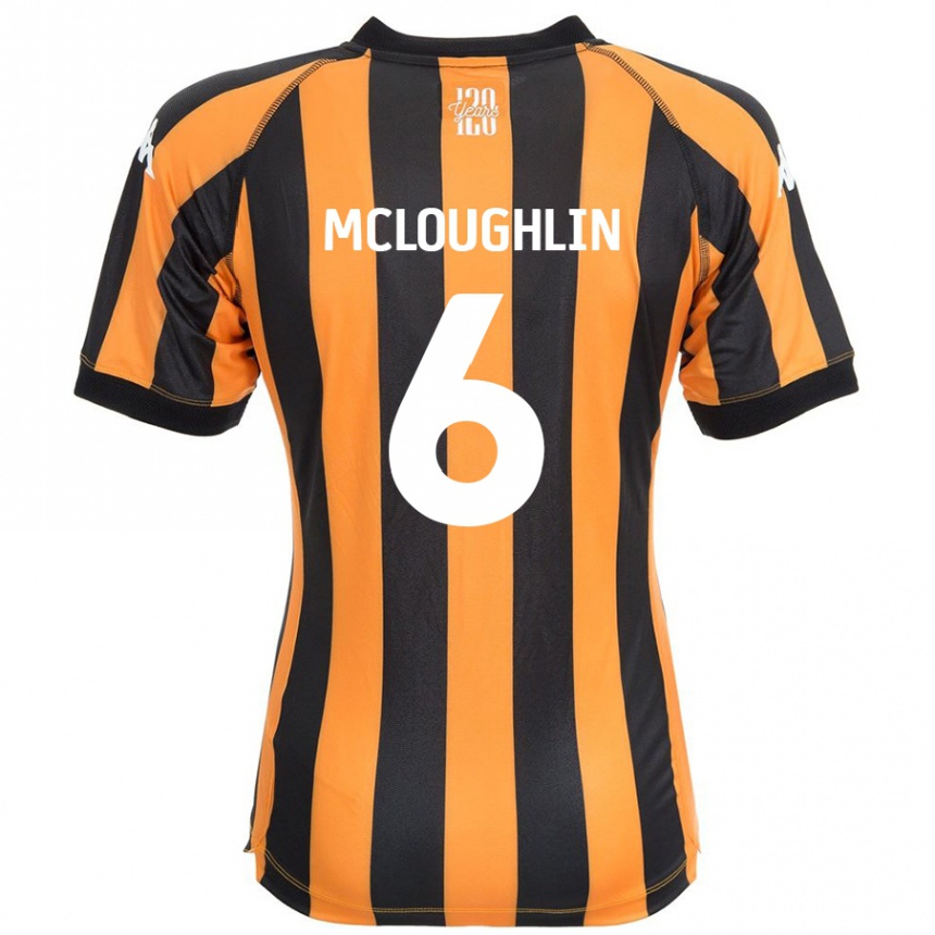 Vyrai Sean Mcloughlin #6 Juodasis Gintaras Namų Marškinėliai 2024/25 T-Shirt