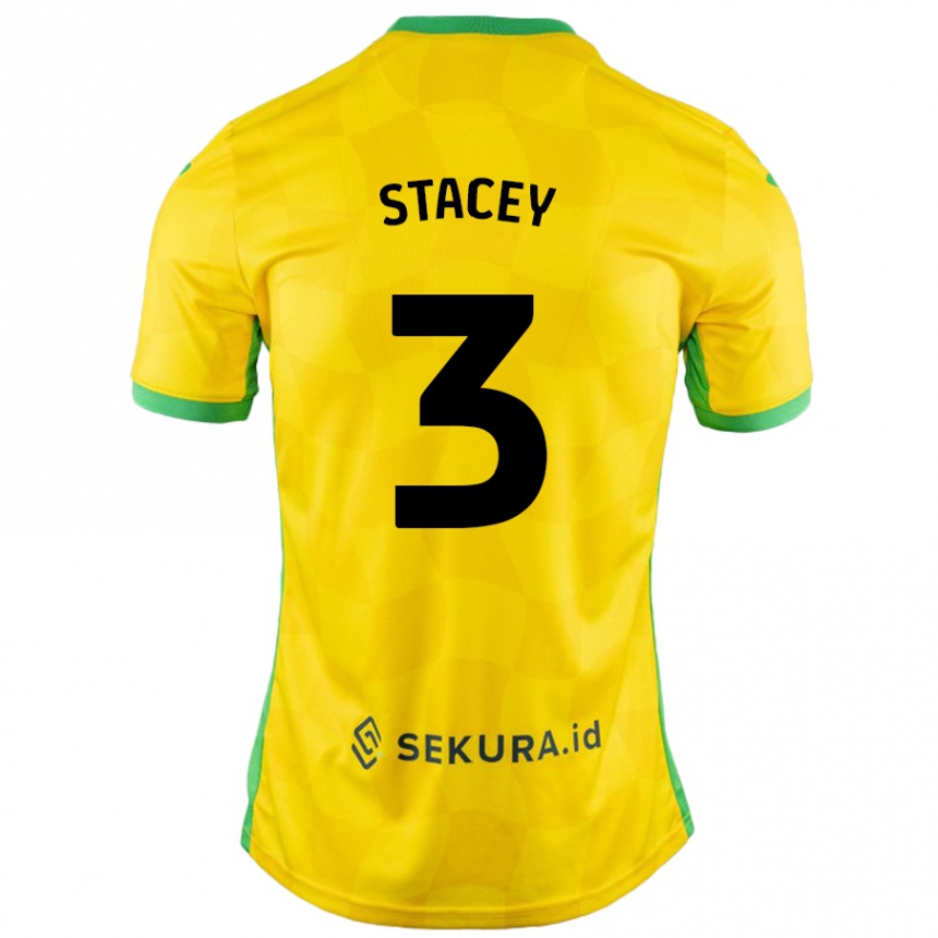 Vyrai Jack Stacey #3 Geltona Žalia Namų Marškinėliai 2024/25 T-Shirt