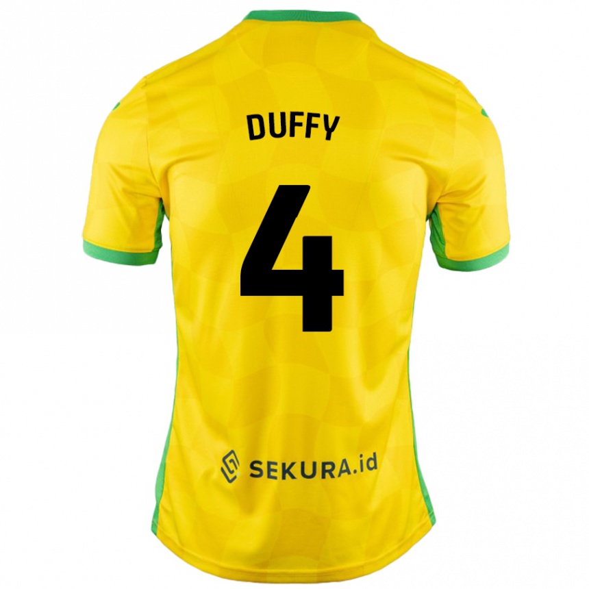 Vyrai Shane Duffy #4 Geltona Žalia Namų Marškinėliai 2024/25 T-Shirt