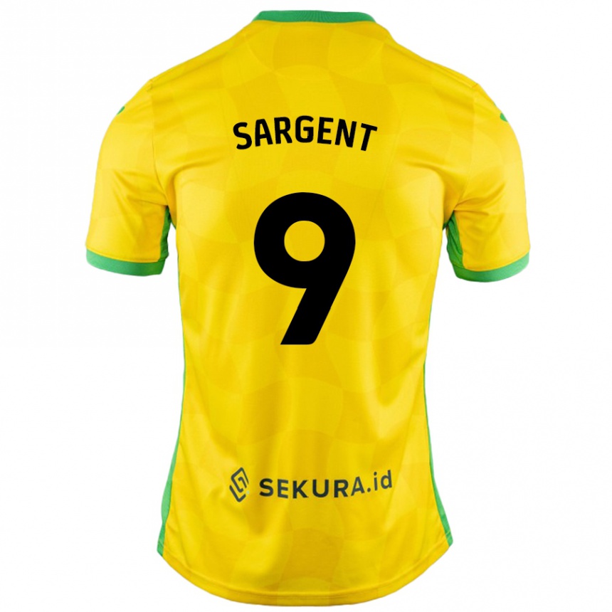 Vyrai Josh Sargent #9 Geltona Žalia Namų Marškinėliai 2024/25 T-Shirt