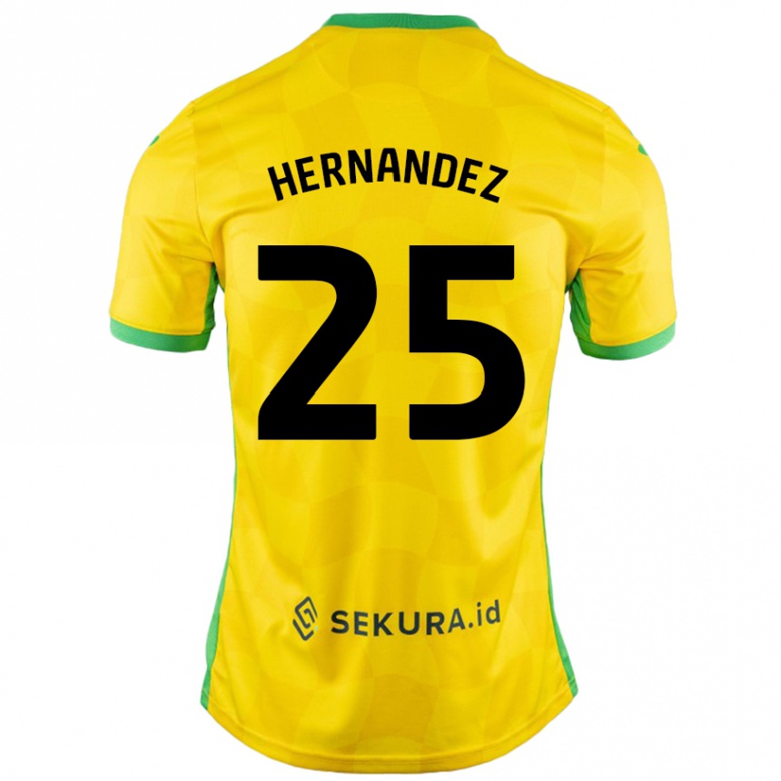 Vyrai Onel Hernández #25 Geltona Žalia Namų Marškinėliai 2024/25 T-Shirt