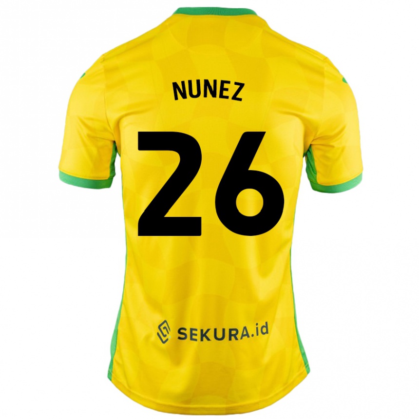 Vyrai Marcelino Núñez #26 Geltona Žalia Namų Marškinėliai 2024/25 T-Shirt