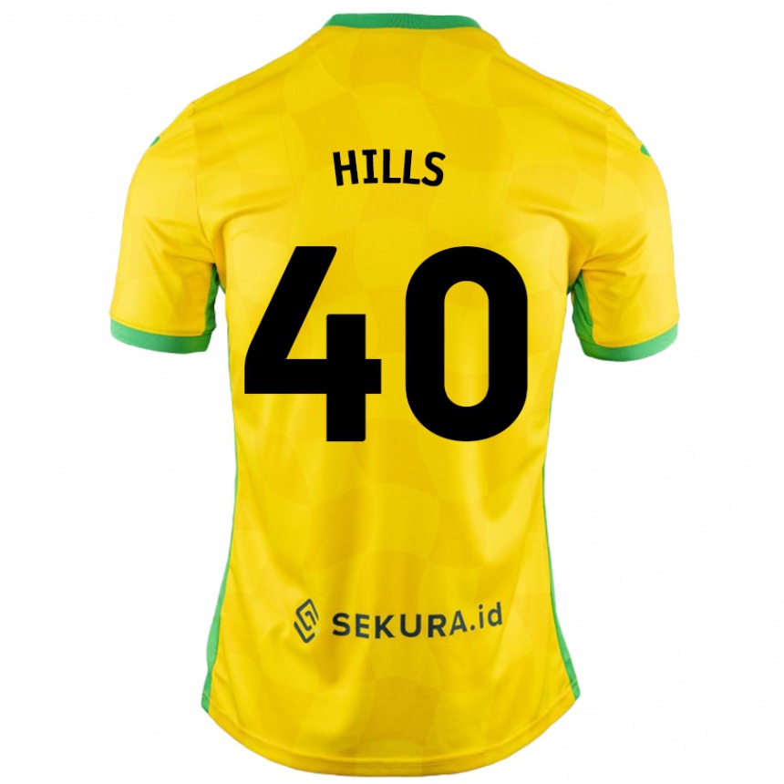 Vyrai Brad Hills #40 Geltona Žalia Namų Marškinėliai 2024/25 T-Shirt