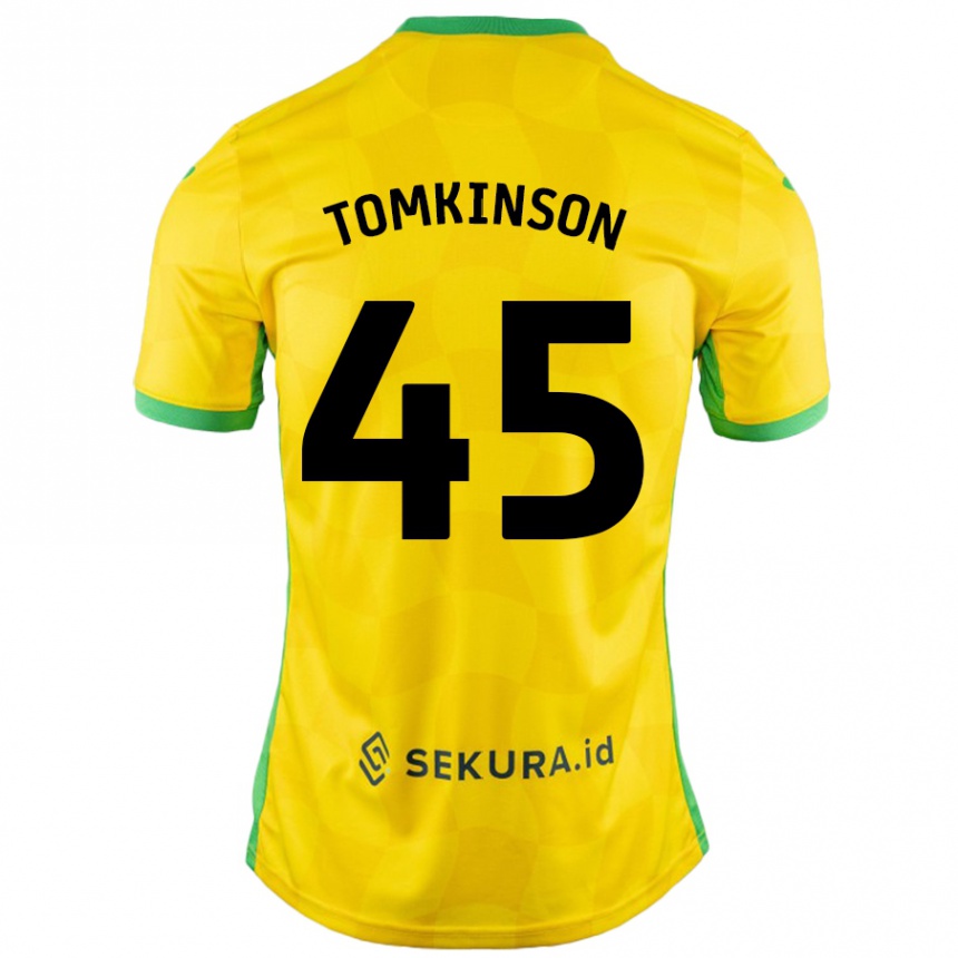 Vyrai Jonathan Tomkinson #45 Geltona Žalia Namų Marškinėliai 2024/25 T-Shirt