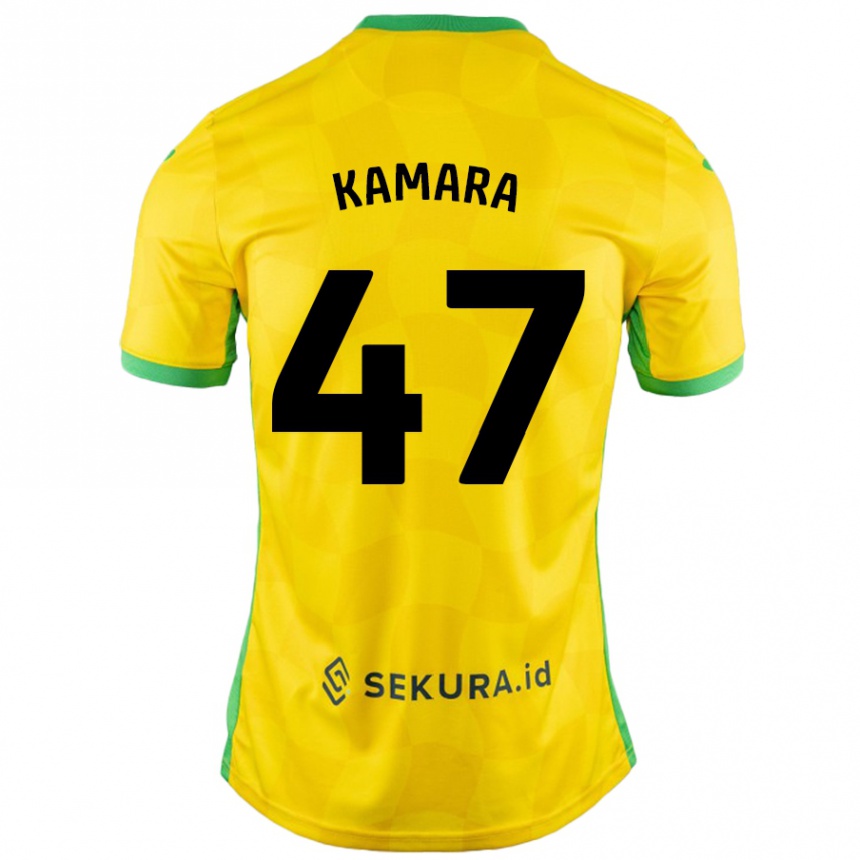 Vyrai Abu Kamara #47 Geltona Žalia Namų Marškinėliai 2024/25 T-Shirt